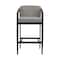 Armen Living Aileen Outdoor Patio Bar Stool in Aluminum and Wicker with Gray Cushions 840254333192 - alternate 9